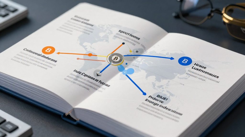 A layered map showing institutional crypto market evolution from spot ETF to custody to stablecoin infrastructure to CME crypto index futures and index-based hedging